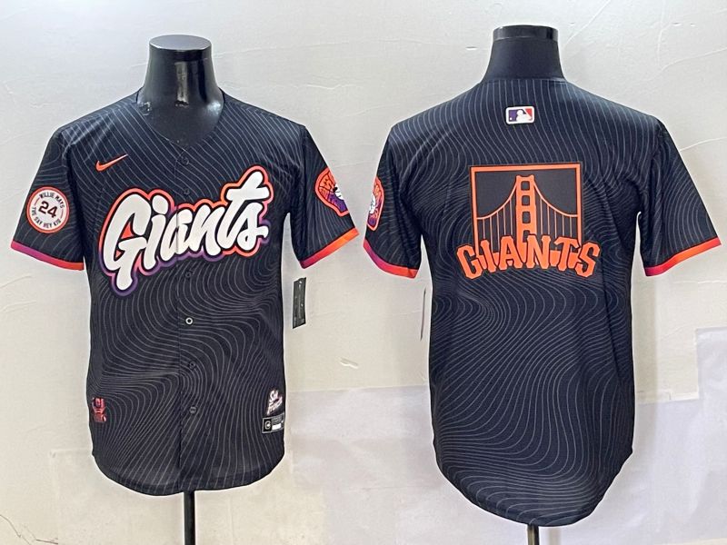 Men San Francisco Giants Blank Black Second generation Joint Name Nike 2025 MLB Jersey style 18->san francisco giants->MLB Jersey